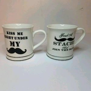 Mens Mustache Mustache Coffee Mugs - Set